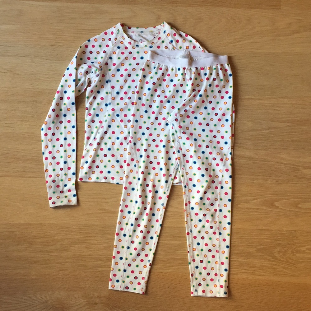 Lands’ End Girls 6x Base Layer Long Underwear Set